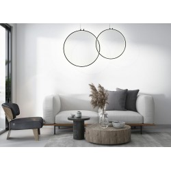 Lampa wisząca geometryczna led CIRCULO 80 czarna