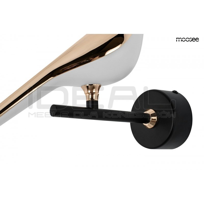 Kinkiet glamour BIRD ptaszek złoty