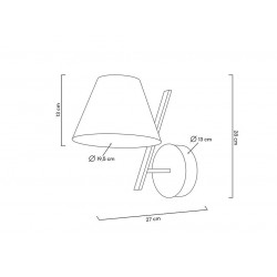 Asymetryczny kinkiet MAGO czarny