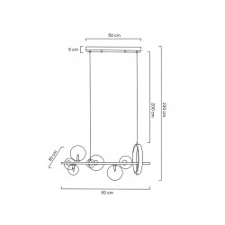 Lampa wisząca czarna ALURE Line 90