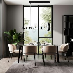 Pozioma Lampa wisząca czarna ALURE Line 120