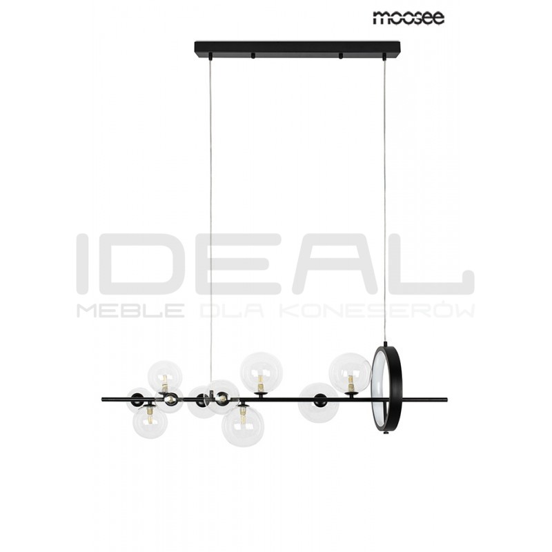 Pozioma Lampa wisząca czarna ALURE Line 120