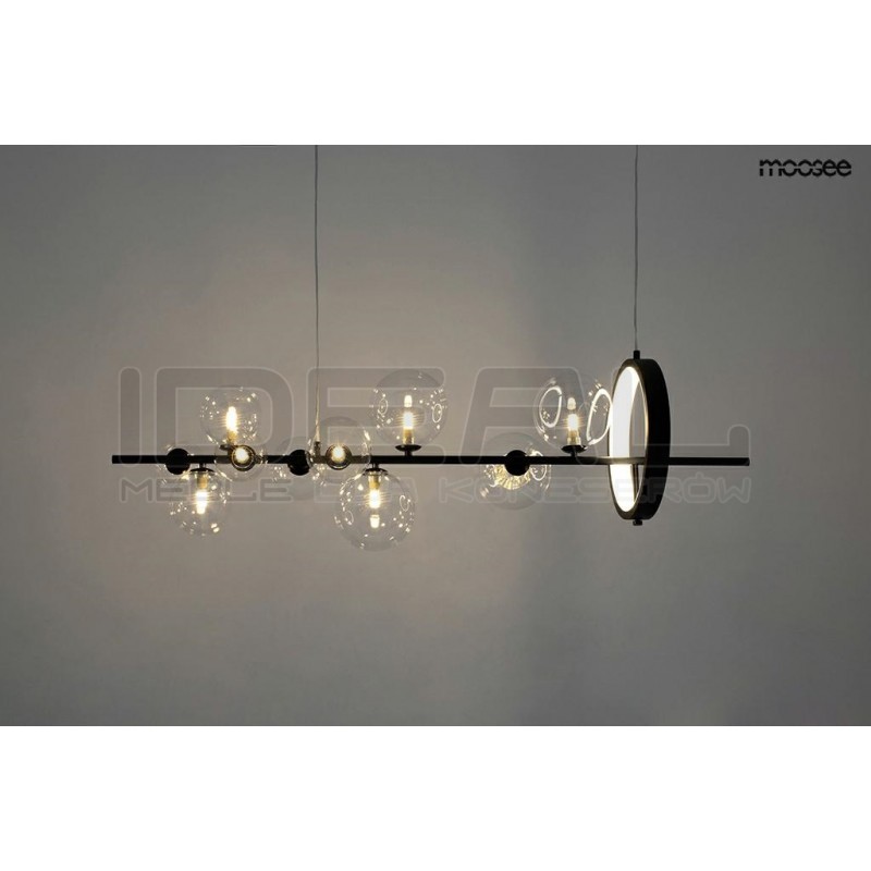 Pozioma Lampa wisząca czarna ALURE Line 120