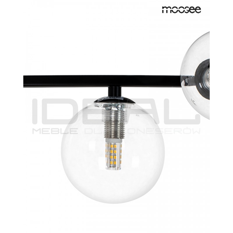 Lampa wisząca ALURE LINE TWIN 90 pozioma czarna