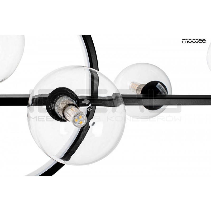 Lampa wisząca ALURE LINE TWIN 90 pozioma czarna