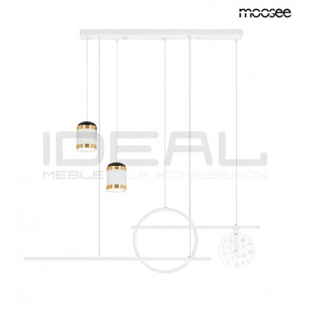 Lampa wisząca biała Stars z projektorem gwiazd