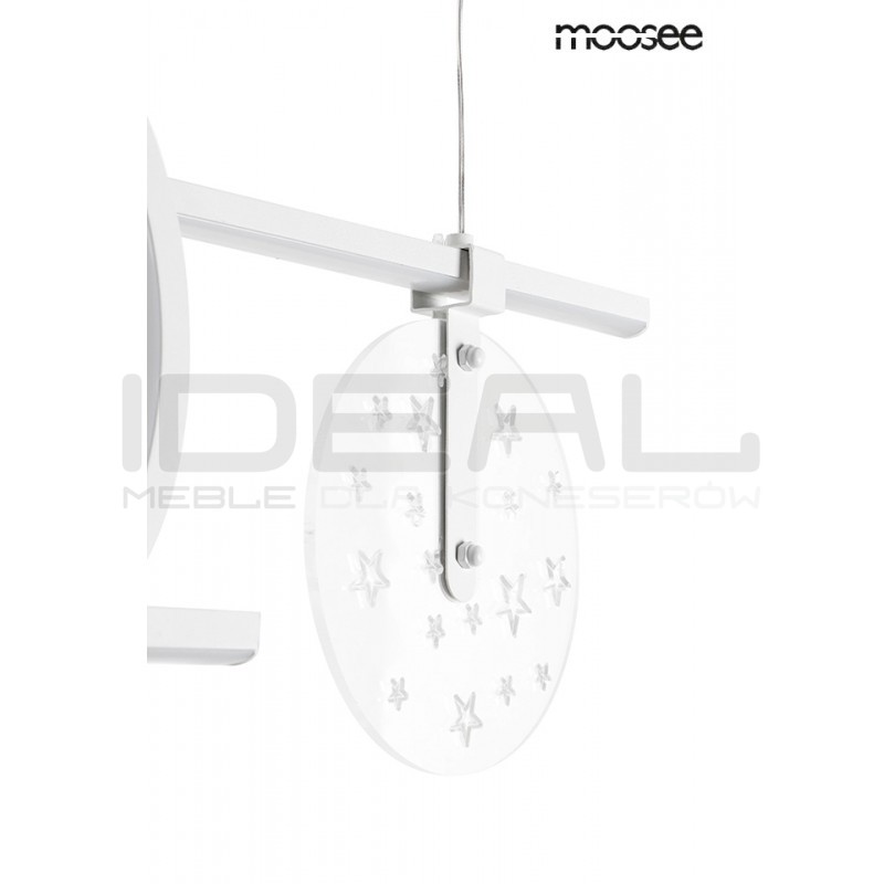 Lampa wisząca biała Stars z projektorem gwiazd