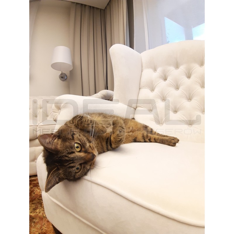 Sofa Chesterfield rozkładana Original Classic welur, plusz 3 os.