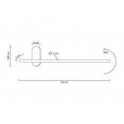 Kinkiet obracany TOBIA czarny