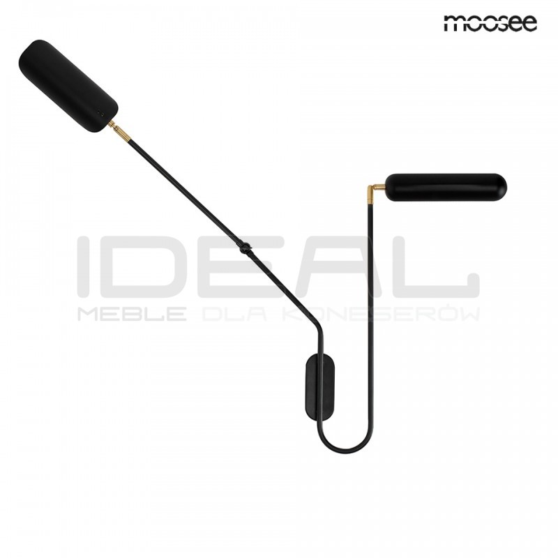 Kinkiet nowoczesny regulowany TENTA czarny