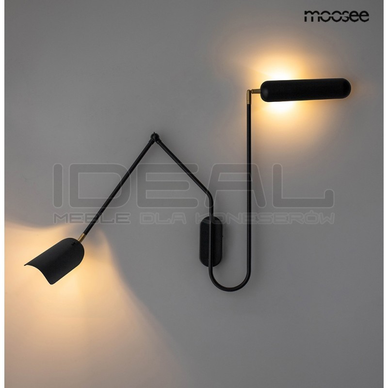 Kinkiet nowoczesny regulowany TENTA czarny