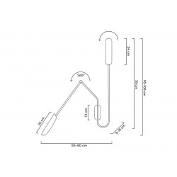 Kinkiet nowoczesny regulowany TENTA czarny