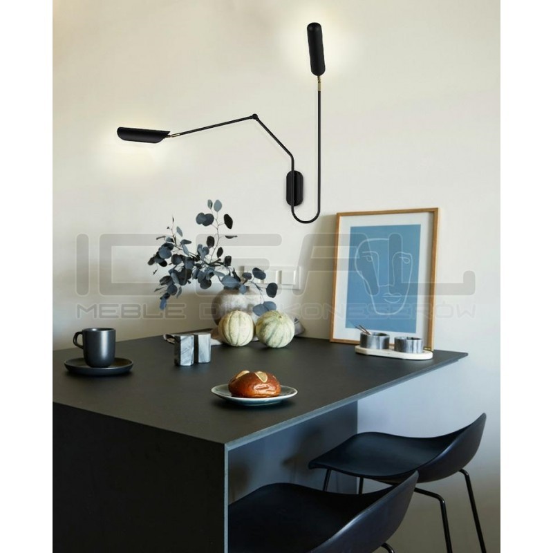 Kinkiet nowoczesny regulowany TENTA czarny