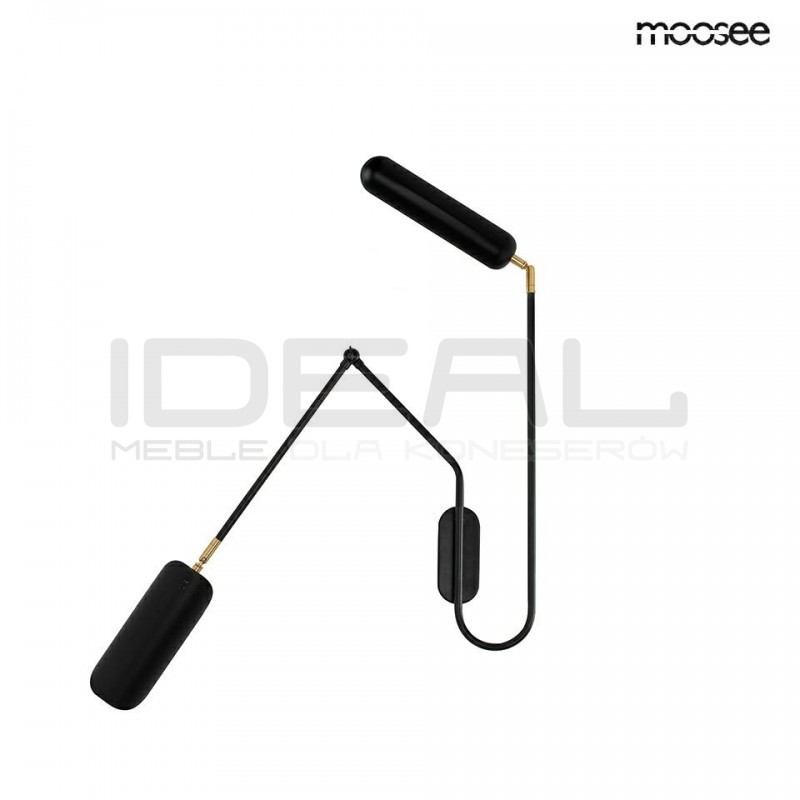 Kinkiet nowoczesny regulowany TENTA czarny