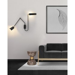 Kinkiet nowoczesny regulowany TENTA czarny