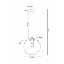 Lampa Wisząca Sandra 35 szklana kula