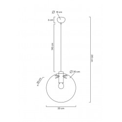 Lampa Wisząca Sandra 30 szklana kula