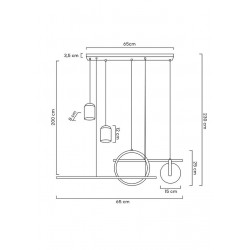 Lampa wisząca biała Stars z projektorem gwiazd