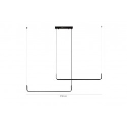 Lampa wisząca pozioma SHAPE DUO120 nad wyspę czarna