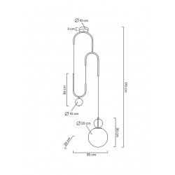 lampa wisząca glamour LIFT złota
