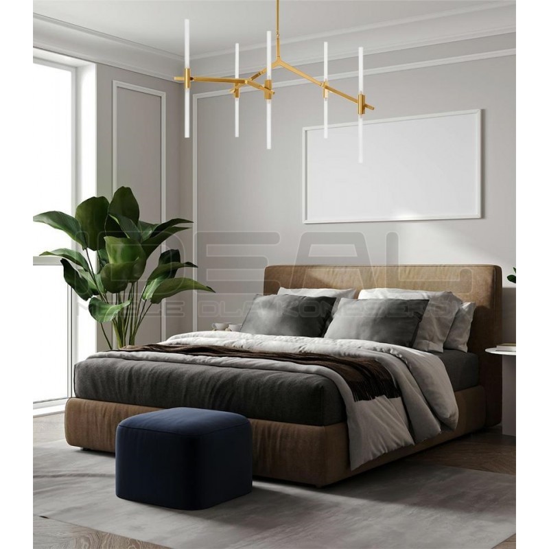 Lampa Wisząca glamour Candelabr 10 złoty