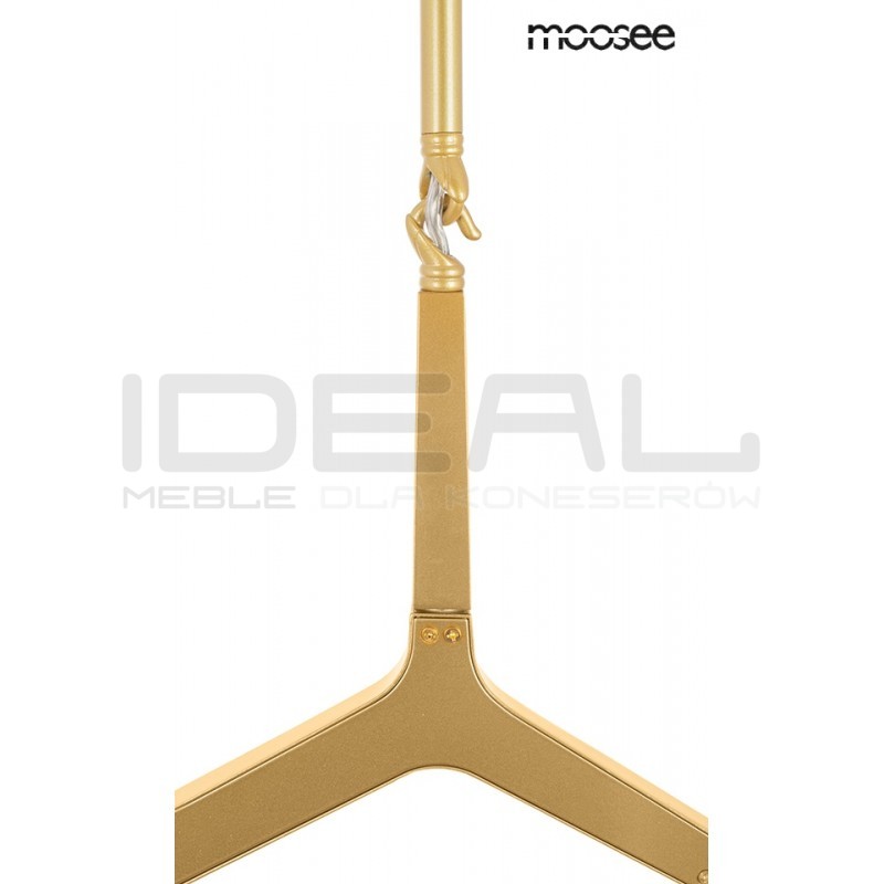 Lampa Wisząca glamour Candelabr 10 złoty