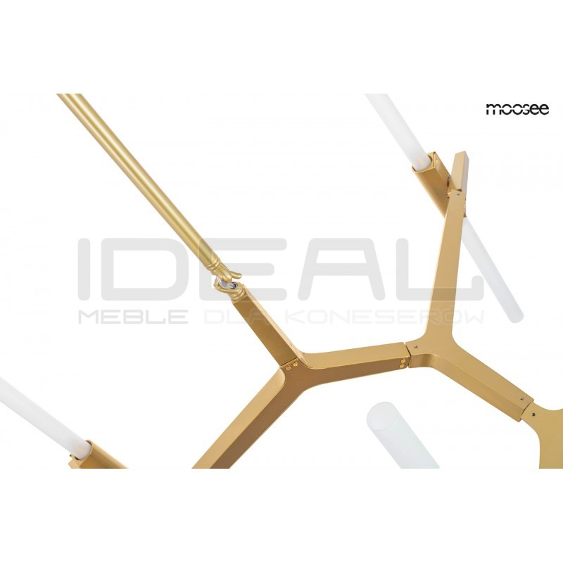 Lampa Wisząca glamour Candelabr 10 złoty