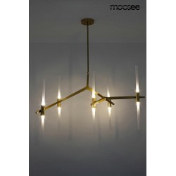 Lampa Wisząca glamour Candelabr 10 złoty