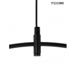 Lampa wisząca czarna ROCIO 14 białych kloszy na okręgu