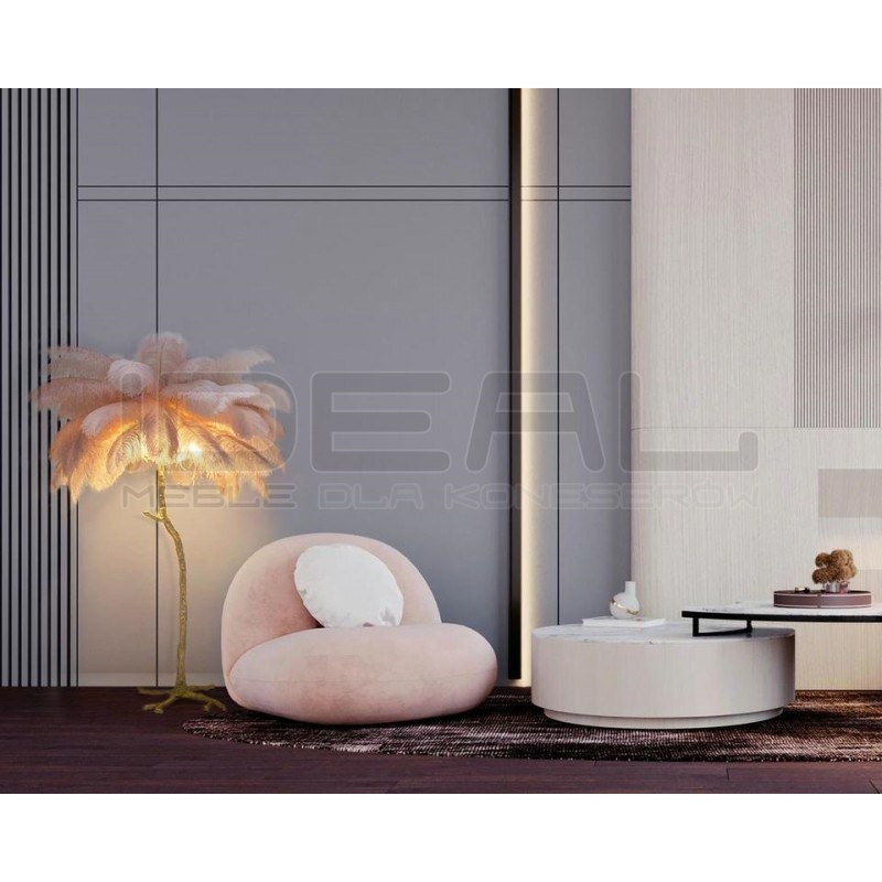Lampa podłogowa glamour TIFFANY z piór