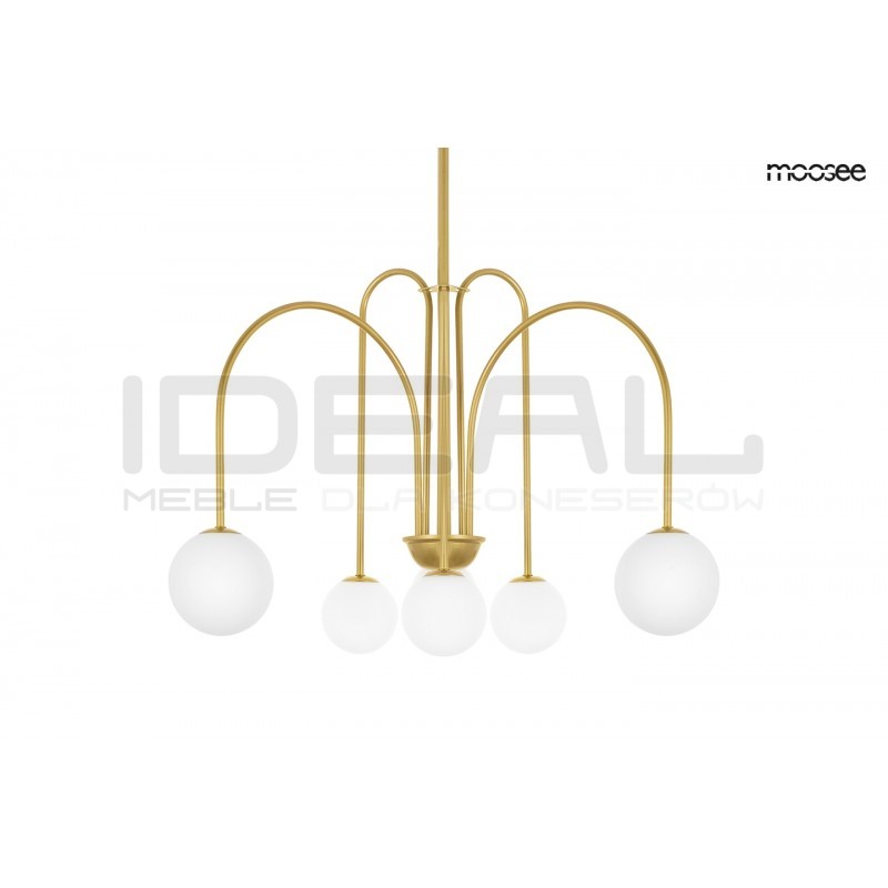 Lampa wisząca glamour NERI złota główne oświetlenie salonu