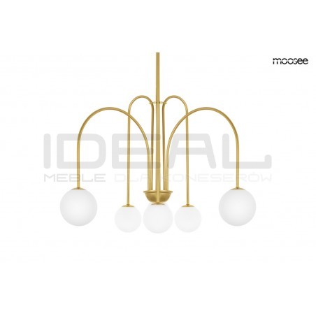 Lampa wisząca glamour NERI złota główne oświetlenie salonu