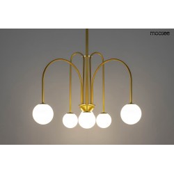 Lampa wisząca glamour NERI złota główne oświetlenie salonu