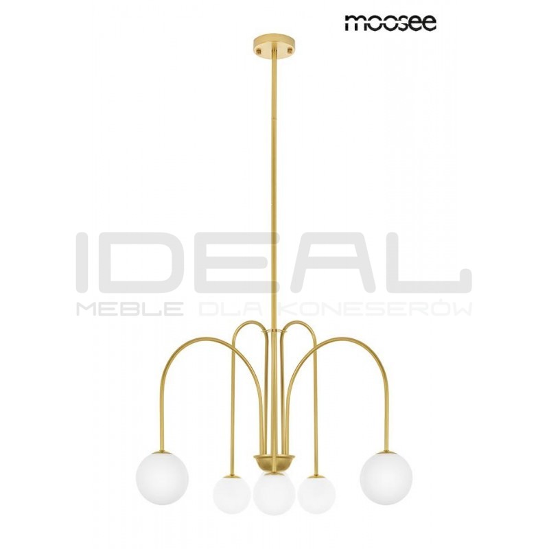 Lampa wisząca glamour NERI złota główne oświetlenie salonu