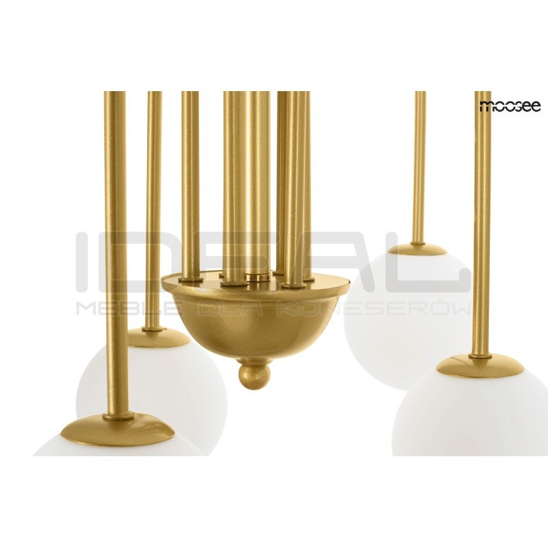 Lampa wisząca glamour NERI złota główne oświetlenie salonu