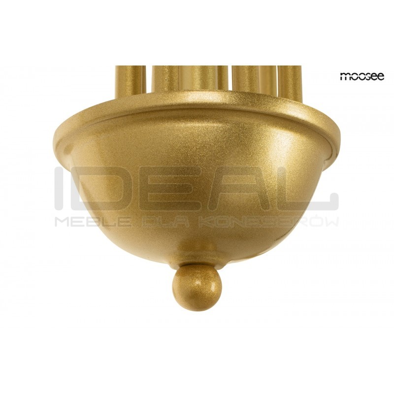 Lampa wisząca glamour NERI złota główne oświetlenie salonu