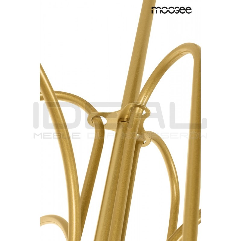 Lampa wisząca glamour NERI złota główne oświetlenie salonu