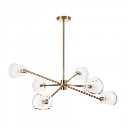 LAMPA WISZĄCA GLAMOUR COSMIC 6 ZŁOTA