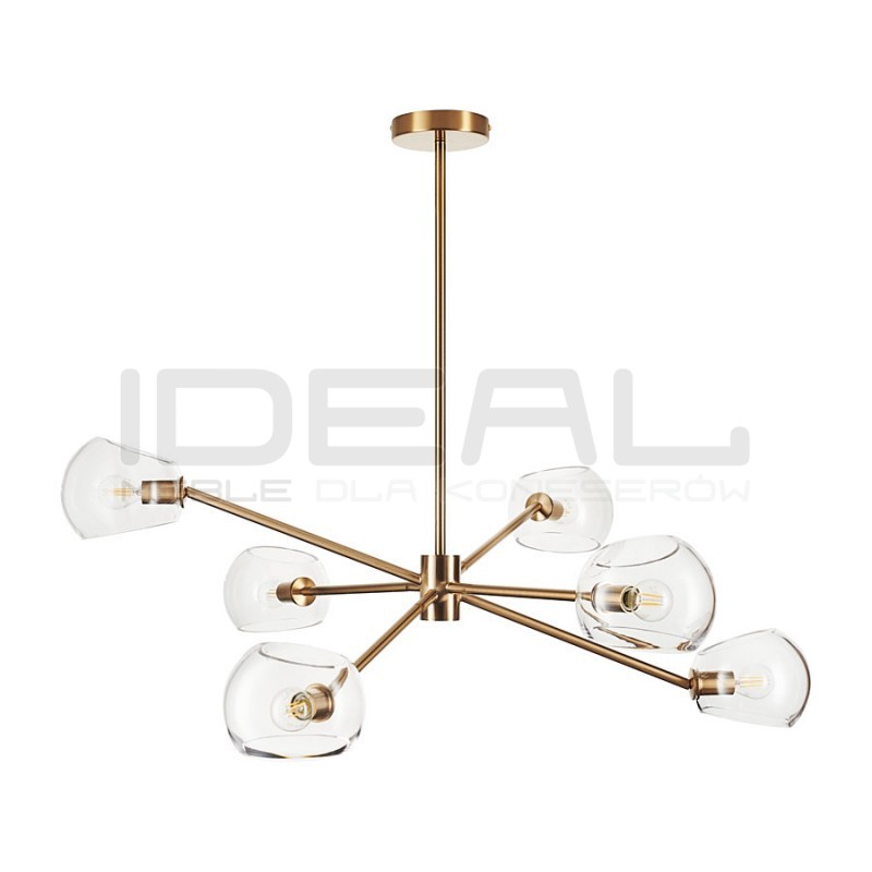 LAMPA WISZĄCA GLAMOUR COSMIC 6 ZŁOTA