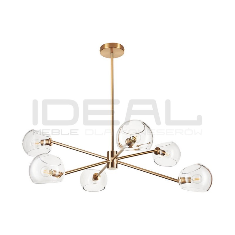 LAMPA WISZĄCA GLAMOUR COSMIC 6 ZŁOTA