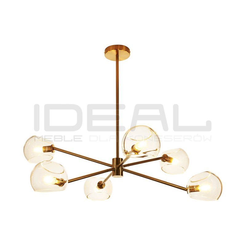 LAMPA WISZĄCA GLAMOUR COSMIC 6 ZŁOTA