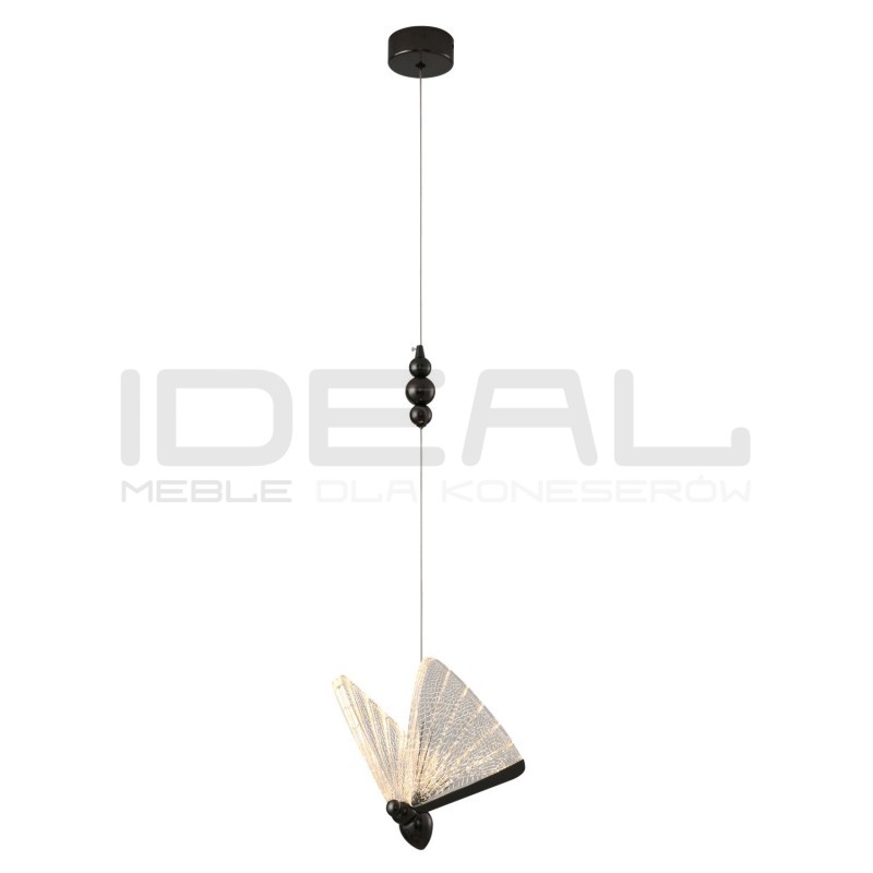 Lampa wisząca glamour Bee motyl 1 LED czarna