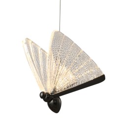Lampa wisząca glamour Bee motyl 1 LED czarna