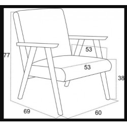 Fotel Vintage w stylu 366 PRL
