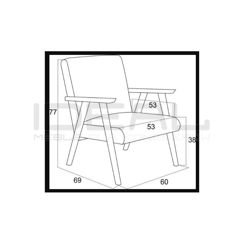 Fotel Vintage w stylu 366 PRL