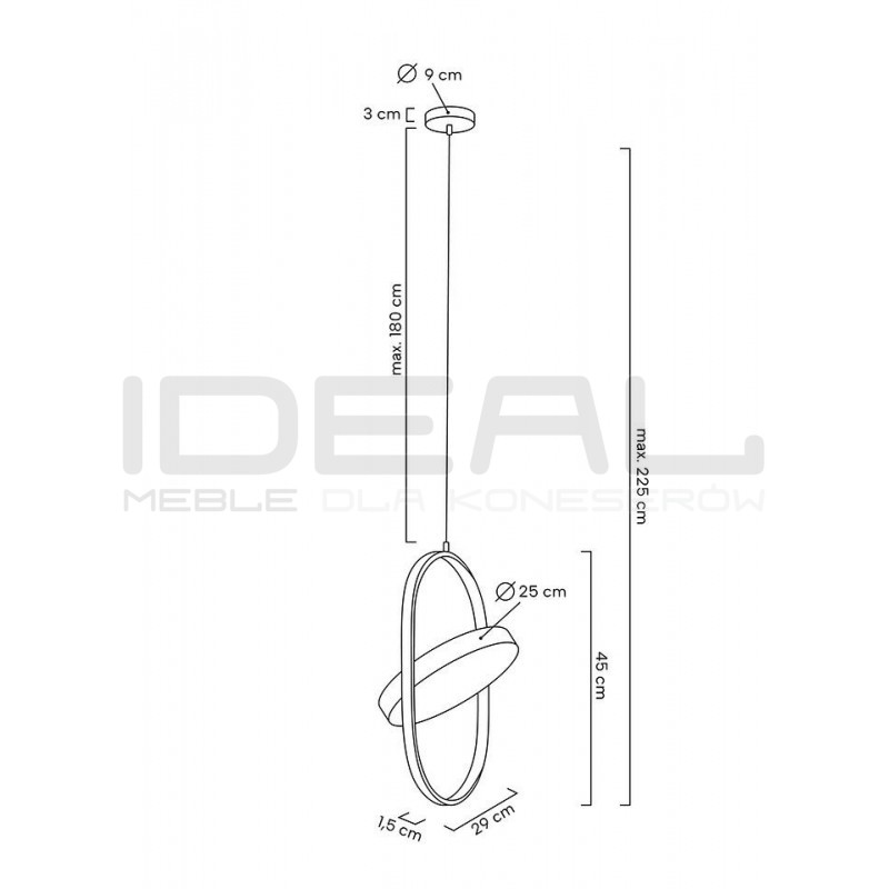 LAMPA WISZĄCA GEOMETRYCZNA SPINNER 26
