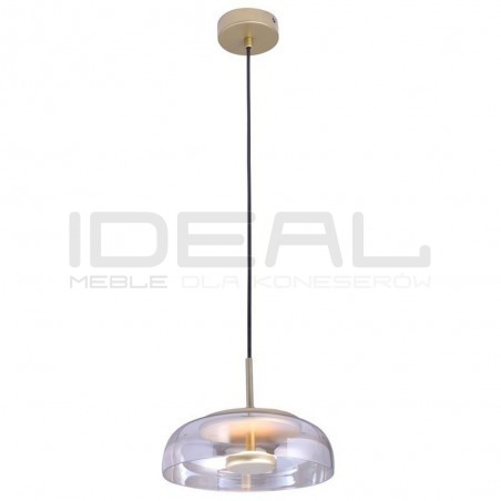 Lampa Wisząca Przezroczysta Eden Disco Złota