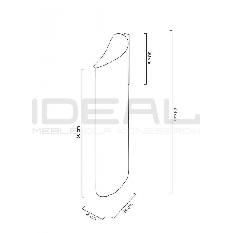 Kinkiet glamour Lambda złoty zwisające łańcuszki