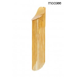 Kinkiet glamour Lambda złoty zwisające łańcuszki