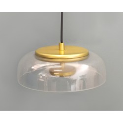 Lampa Wisząca Przezroczysta Eden Disco Złota